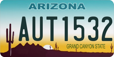 AZ license plate AUT1532