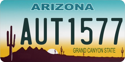 AZ license plate AUT1577