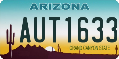 AZ license plate AUT1633