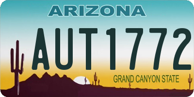 AZ license plate AUT1772