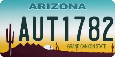 AZ license plate AUT1782