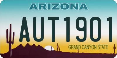 AZ license plate AUT1901