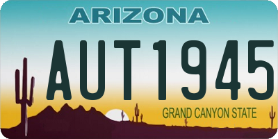 AZ license plate AUT1945