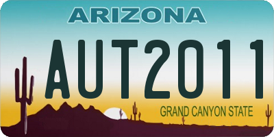 AZ license plate AUT2011