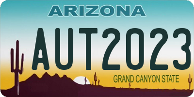 AZ license plate AUT2023