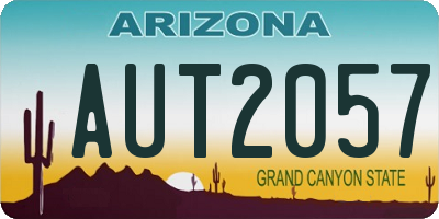 AZ license plate AUT2057