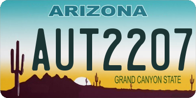 AZ license plate AUT2207