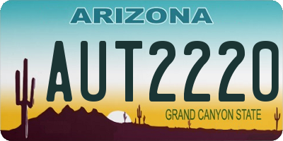 AZ license plate AUT2220