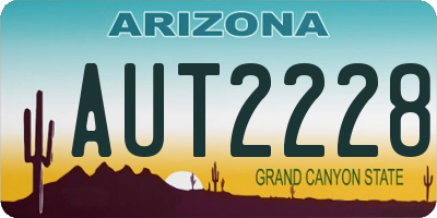 AZ license plate AUT2228