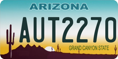 AZ license plate AUT2270