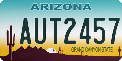 AZ license plate AUT2457