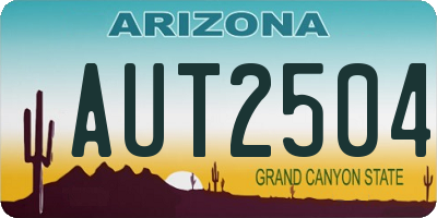 AZ license plate AUT2504