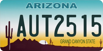 AZ license plate AUT2515