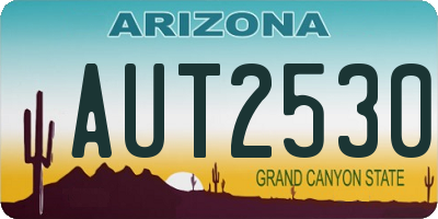 AZ license plate AUT2530