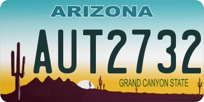 AZ license plate AUT2732