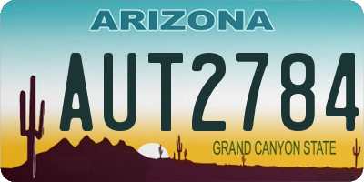 AZ license plate AUT2784