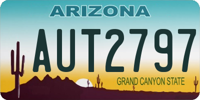 AZ license plate AUT2797