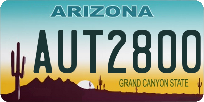 AZ license plate AUT2800