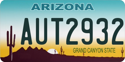 AZ license plate AUT2932
