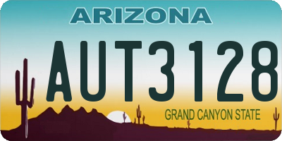 AZ license plate AUT3128