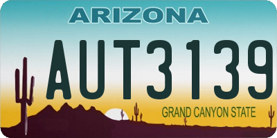AZ license plate AUT3139