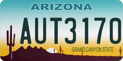 AZ license plate AUT3170