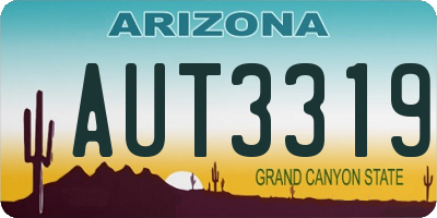 AZ license plate AUT3319