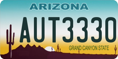 AZ license plate AUT3330