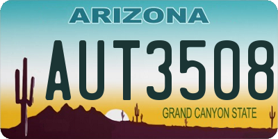 AZ license plate AUT3508