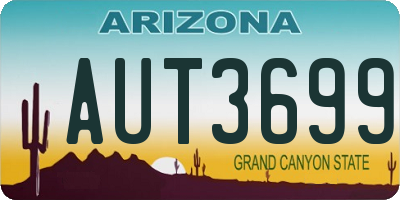 AZ license plate AUT3699