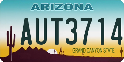 AZ license plate AUT3714