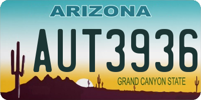 AZ license plate AUT3936