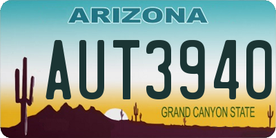 AZ license plate AUT3940