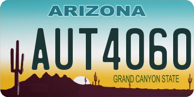 AZ license plate AUT4060