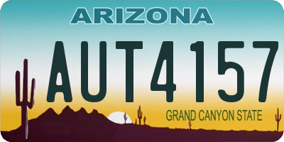 AZ license plate AUT4157