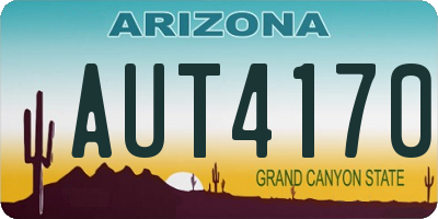 AZ license plate AUT4170