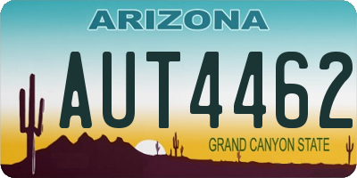 AZ license plate AUT4462