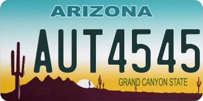 AZ license plate AUT4545
