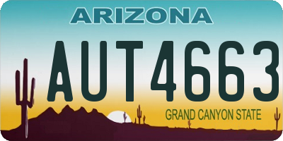 AZ license plate AUT4663