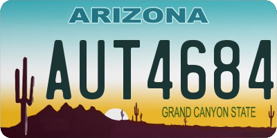 AZ license plate AUT4684