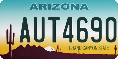 AZ license plate AUT4690