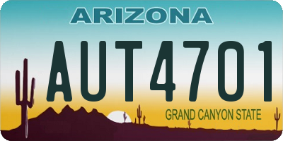 AZ license plate AUT4701