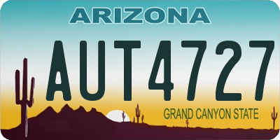 AZ license plate AUT4727
