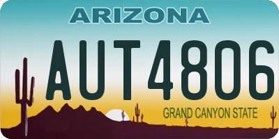 AZ license plate AUT4806