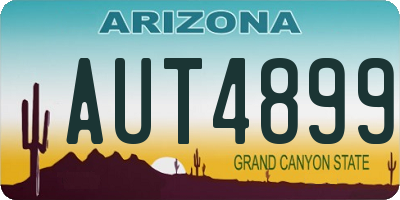 AZ license plate AUT4899