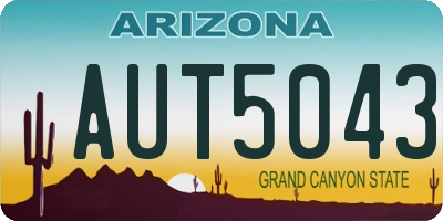 AZ license plate AUT5043