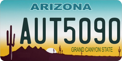 AZ license plate AUT5090