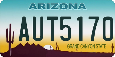 AZ license plate AUT5170