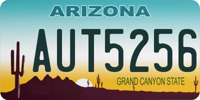 AZ license plate AUT5256