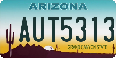 AZ license plate AUT5313